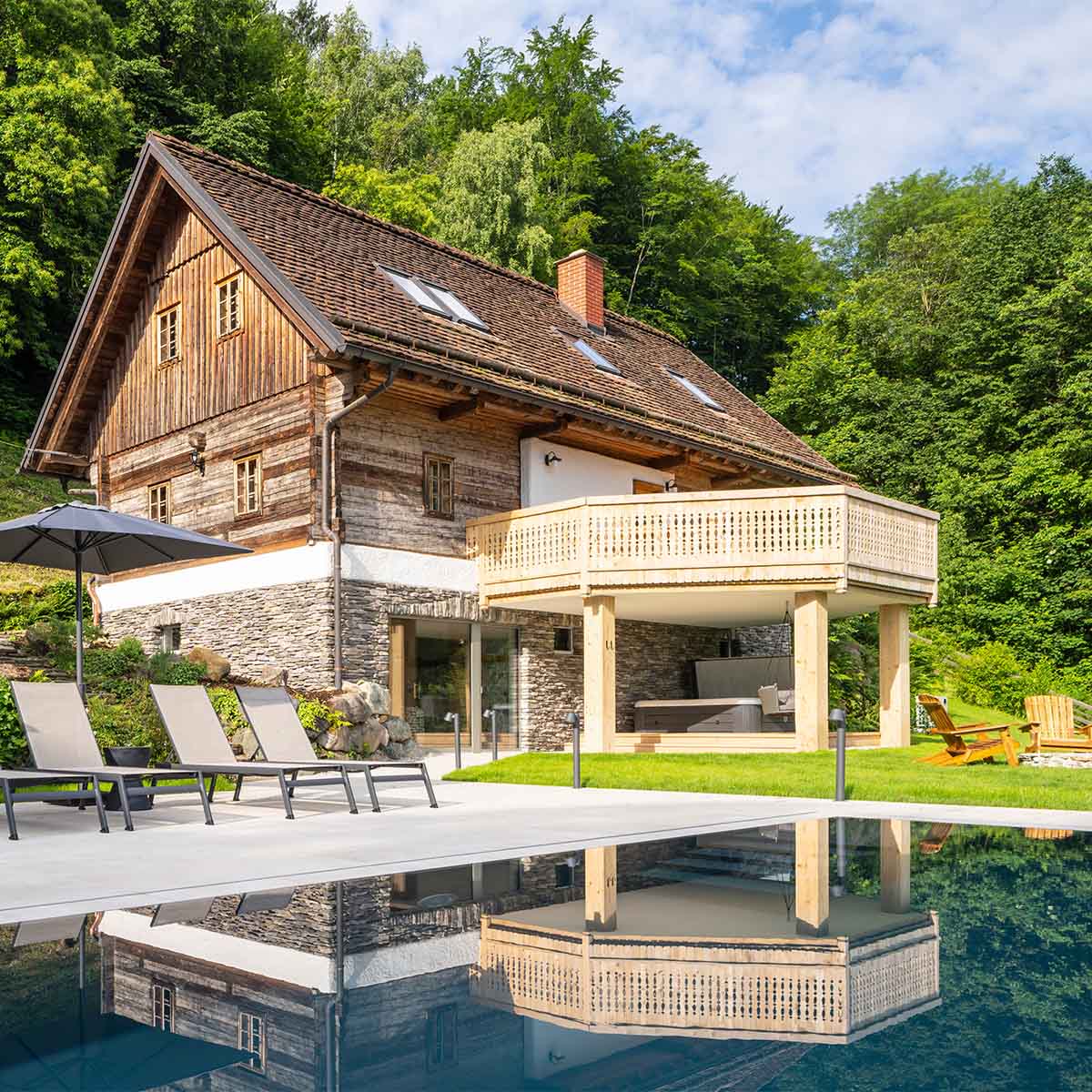 steirerblicke-vinothek petzles-chalet mit pool